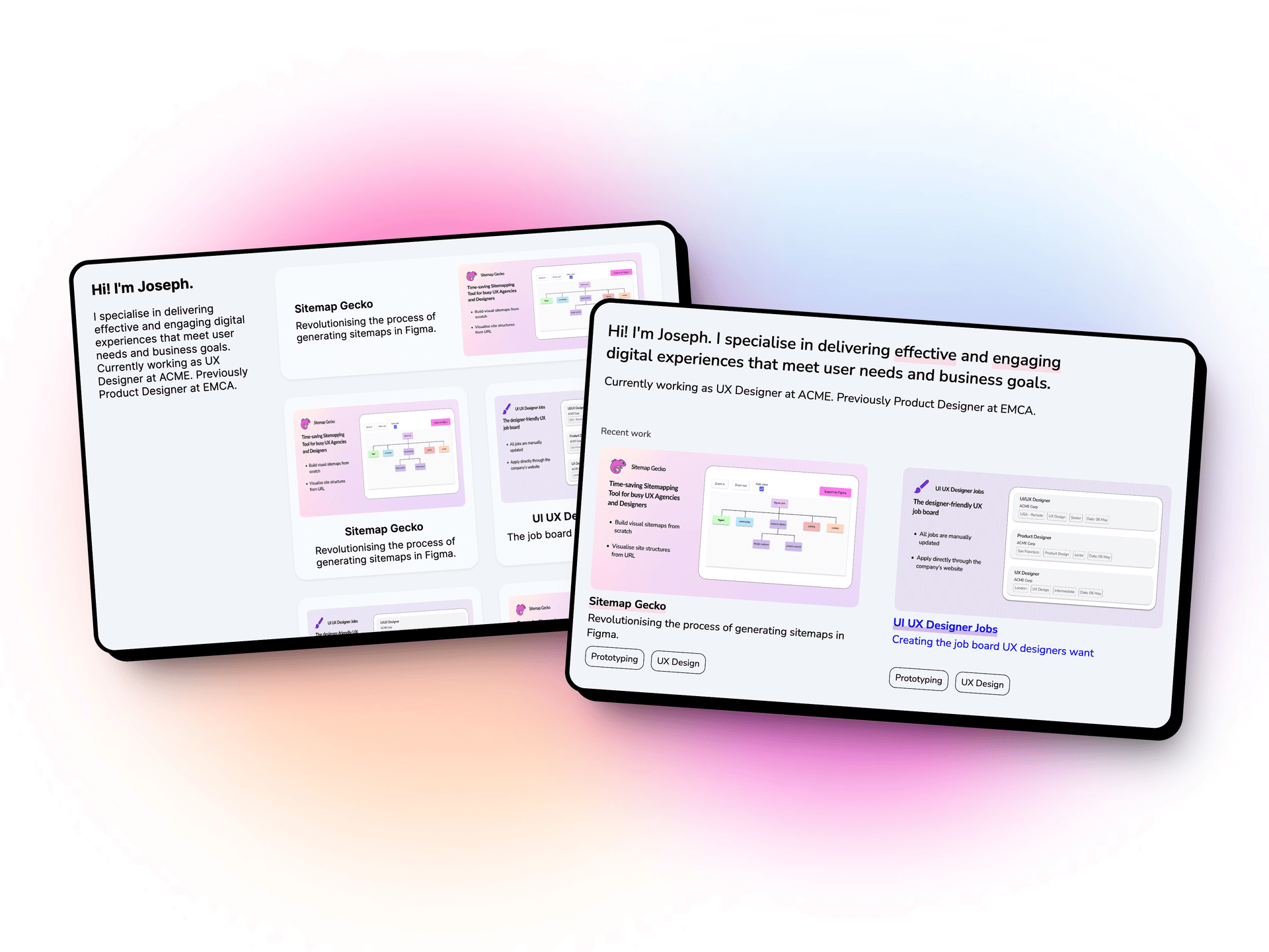 Craft the Perfect UX Portfolio with these 2 Free HTML Templates