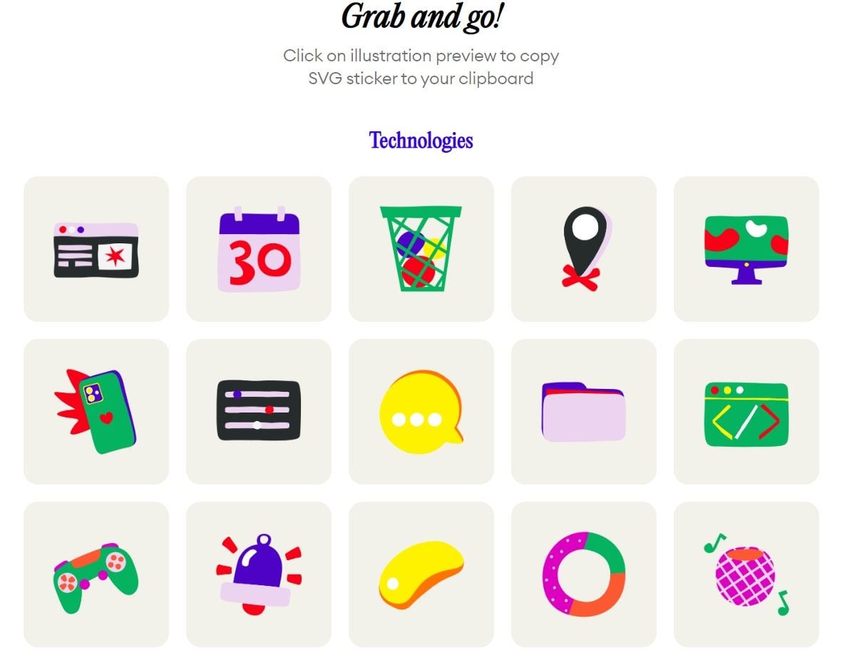 Open Stickers - Open-Source Illustrations | Prototypr Toolbox