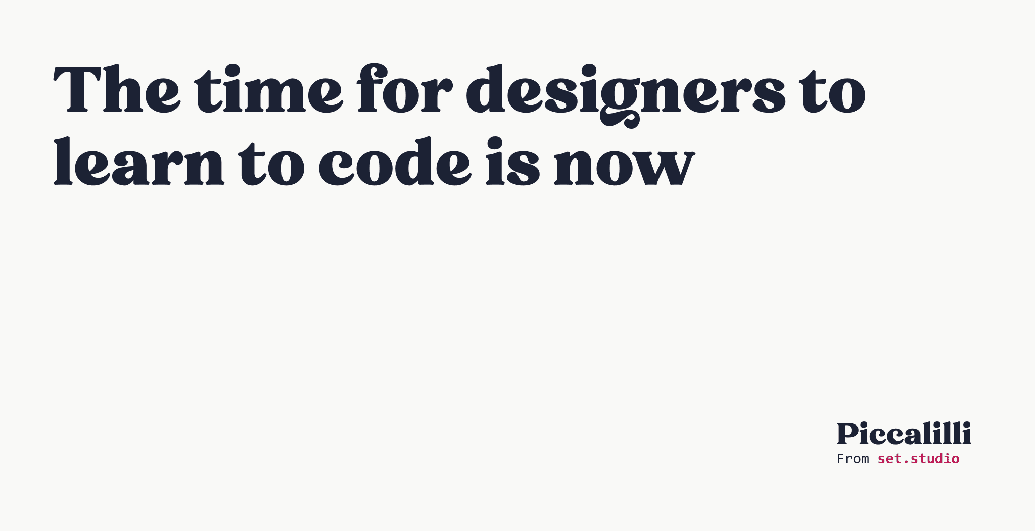 featured image for The time for designers to learn to code is now
