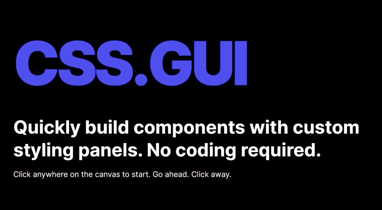 CSS.GUI - Open Source Visual Editor | Prototypr Toolbox