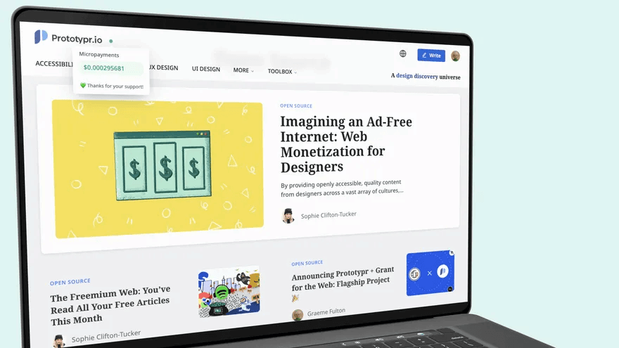 Democratising Design Education with a Web Monetized Publishing Platform — Grant Report #1