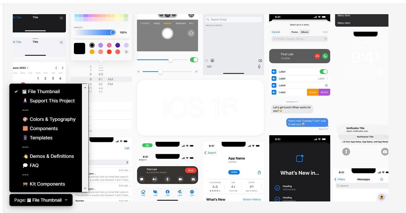 iOS 9 UI Kit Template Sketch Resource for Sketch Image Zoom Attachment -  Sketch App Sources