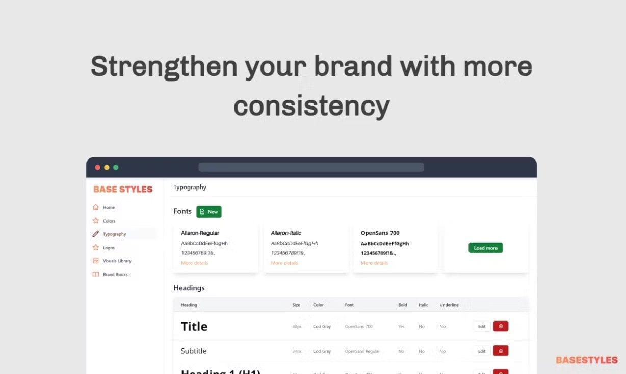 Base Styles - Centralize your brand | Prototypr Toolbox