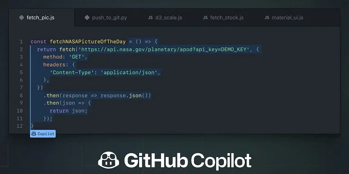 Exemple de terminal GitHub Copilot.