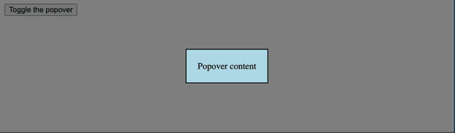 HTML popover Attribute