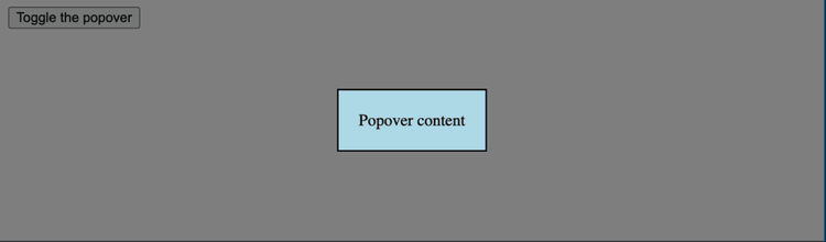 HTML popover Attribute