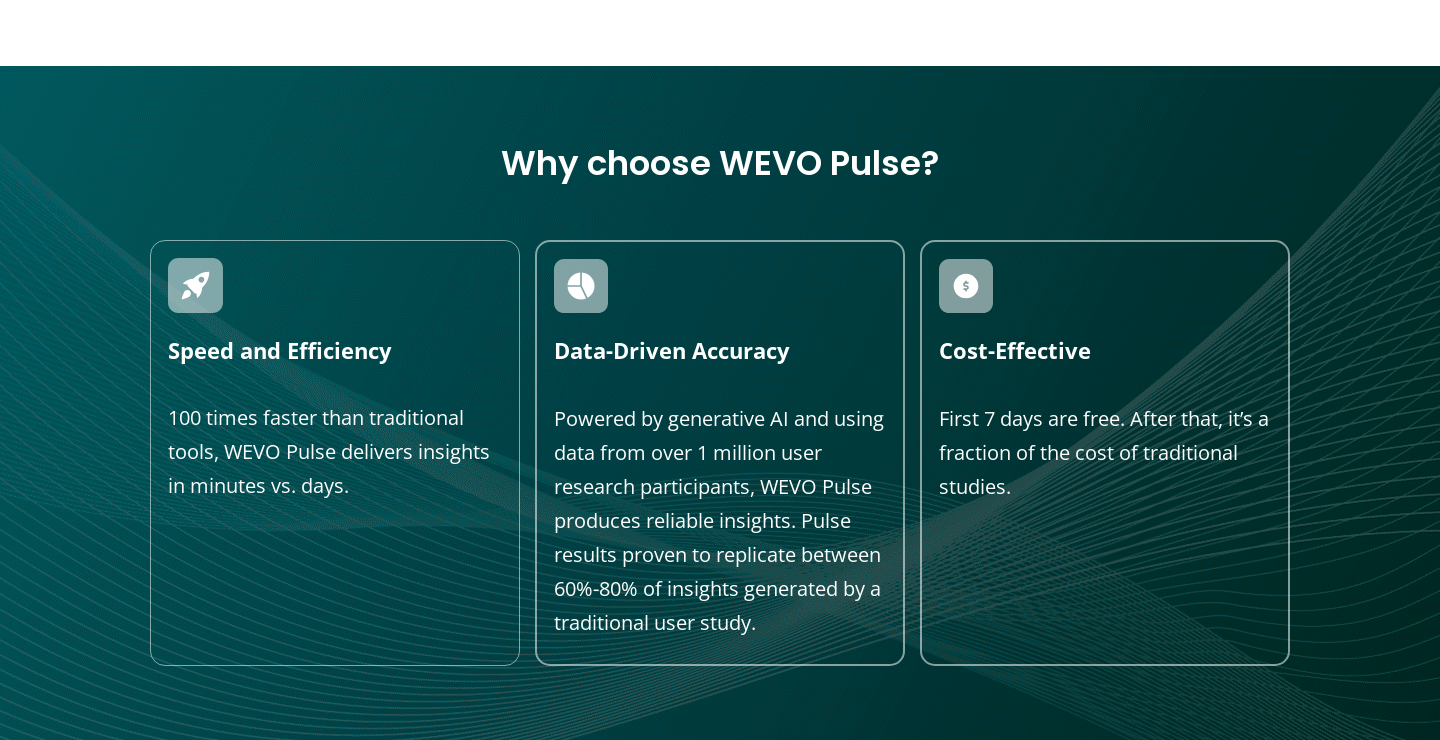 Pulse AI by Wevo - UX analysis | Prototypr Toolbox