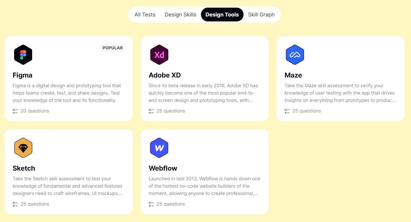 Design Skill Tests by Uxcel | Prototypr Toolbox
