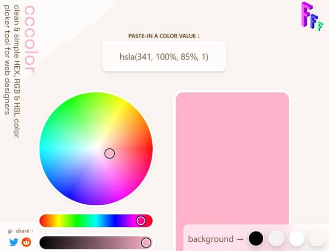 cccolor - Clean & simple HEX, RGB & HSL color picker tool | Prototypr ...