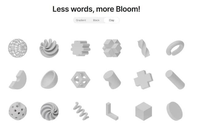 Bloom Objects - 450+ abstract 3D shapes in unique textures | Prototypr ...