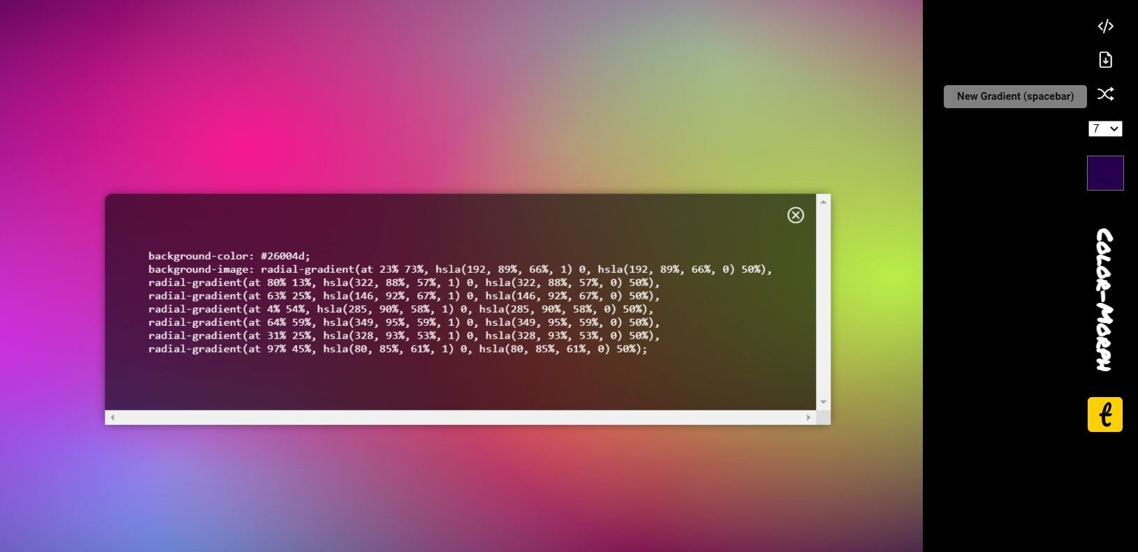 Color Morph - Mesh Gradient Generator | Prototypr Toolbox