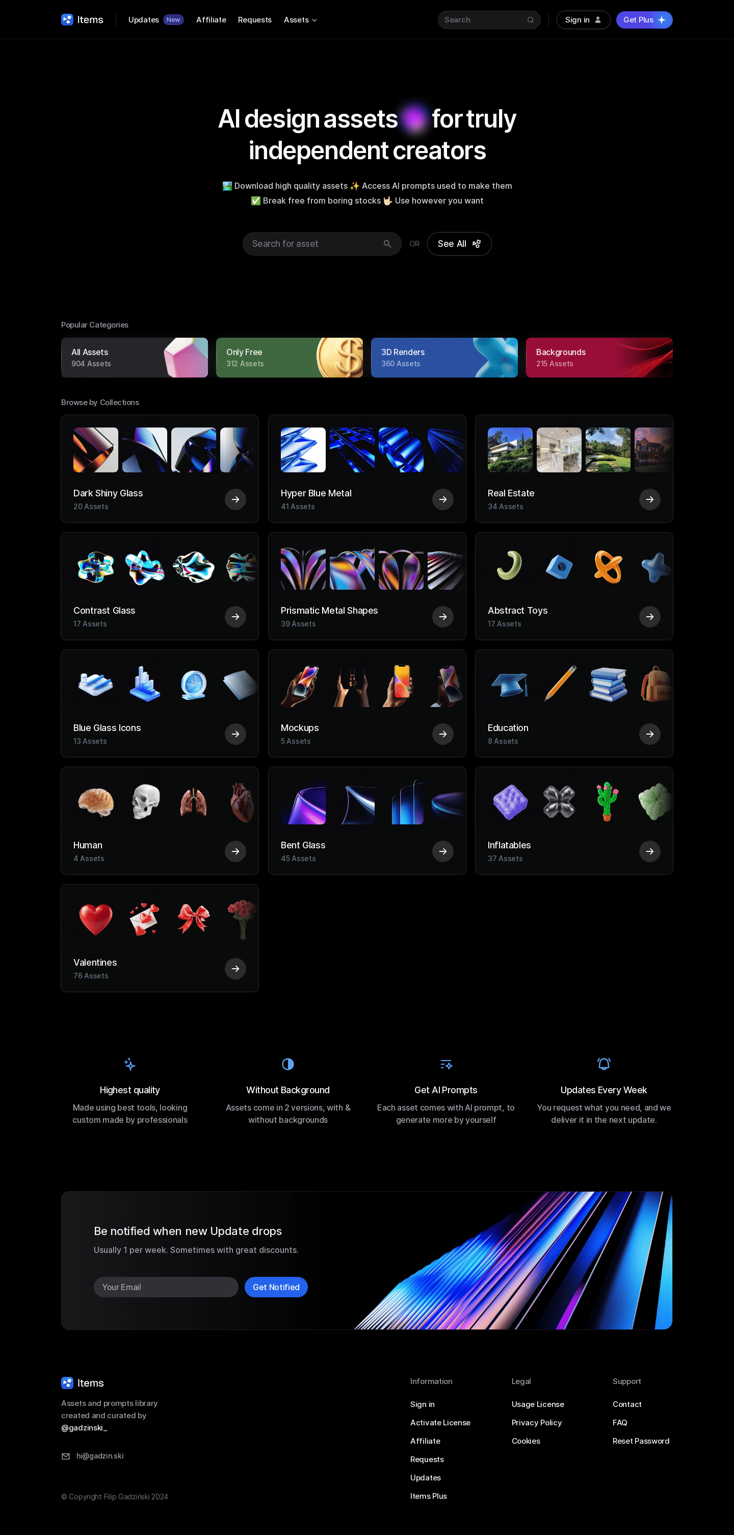 Items.Design – Free AI Generated Design Assets | Prototypr Toolbox