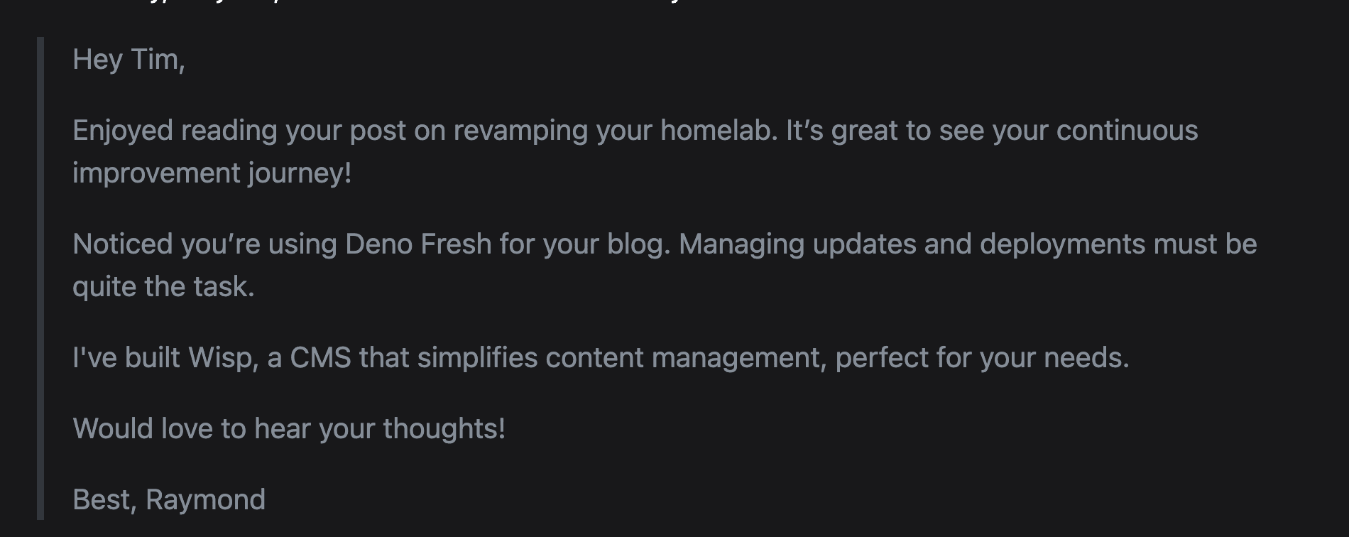 featured image for I Received an AI Email