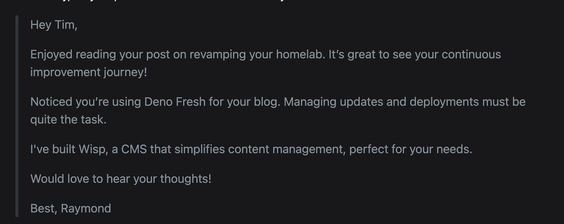 featured image for I Received an AI Email