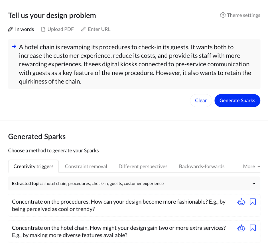 Design Sparks – AI generated ideas to spark the design process ...