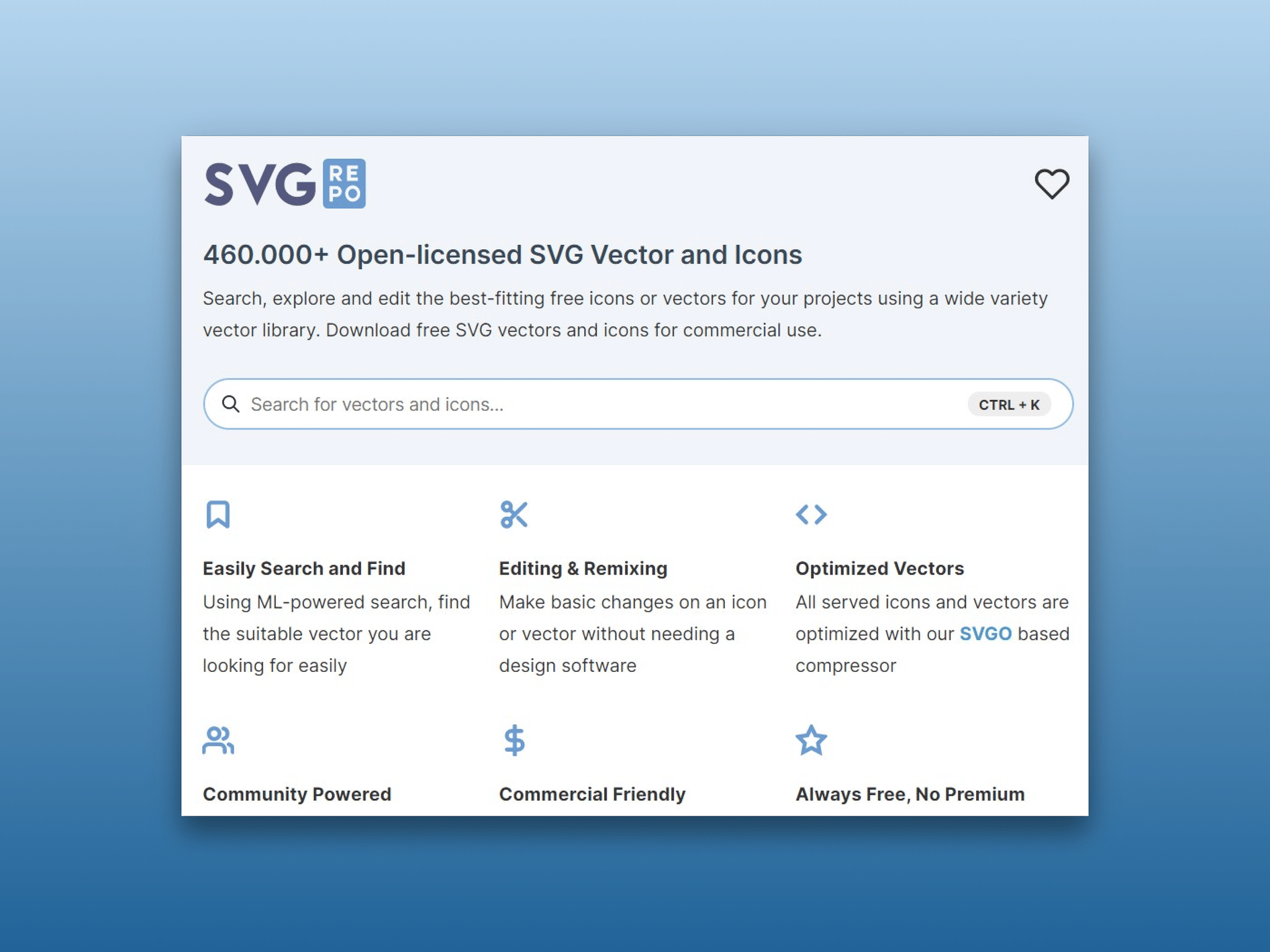 SVG Repo 2.0 - 460k open-licensed icons and vectors | Prototypr Toolbox