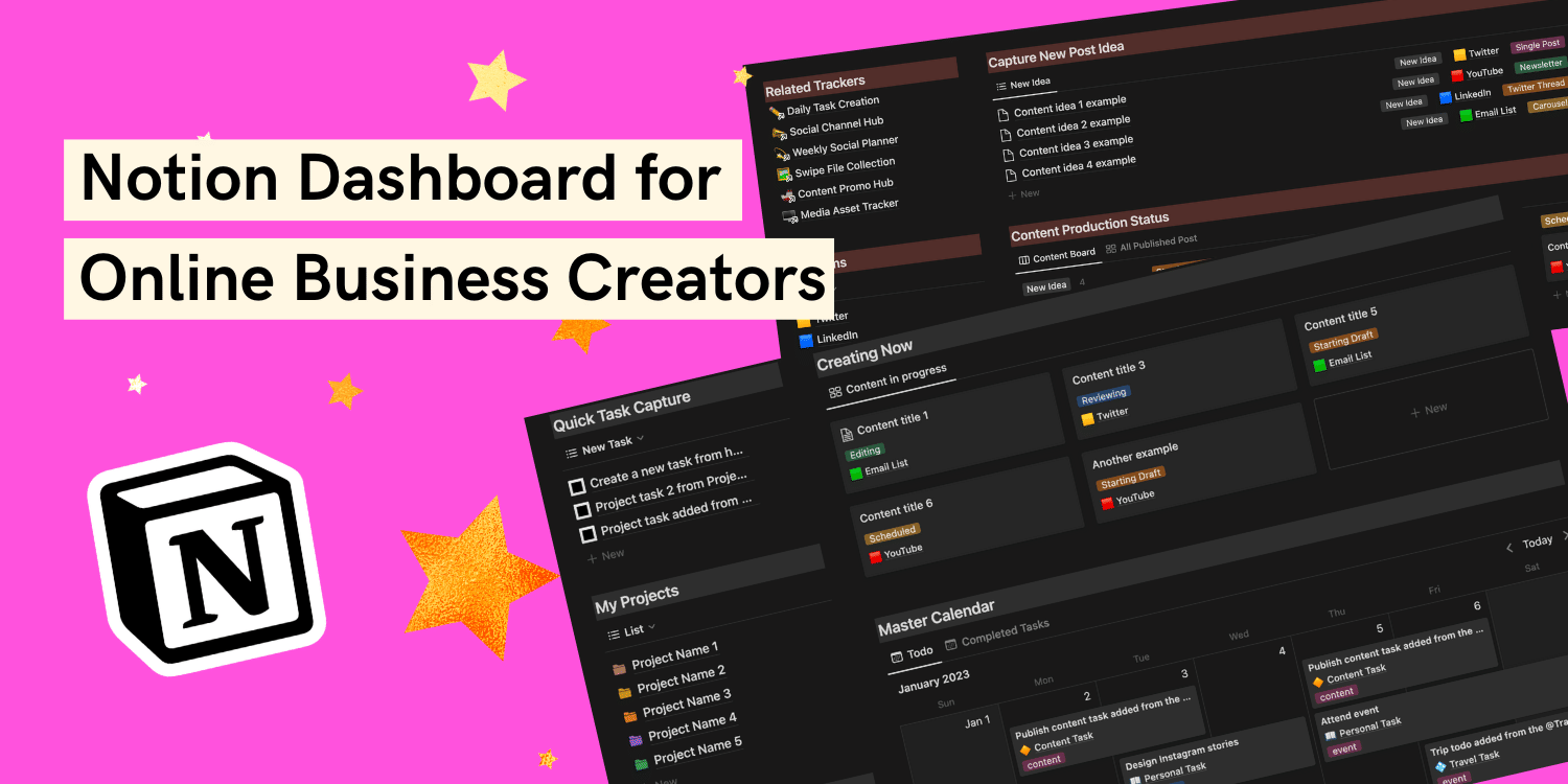 How I use Notion to run Online Businesses as a Creator and Founder