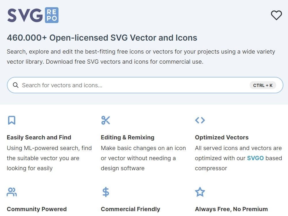 SVG Repo 2.0 - 460k open-licensed icons and vectors | Prototypr Toolbox