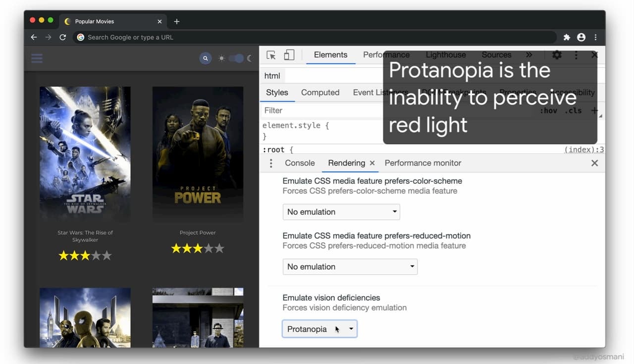 featured image for Emulate vision deficiencies in DevTools