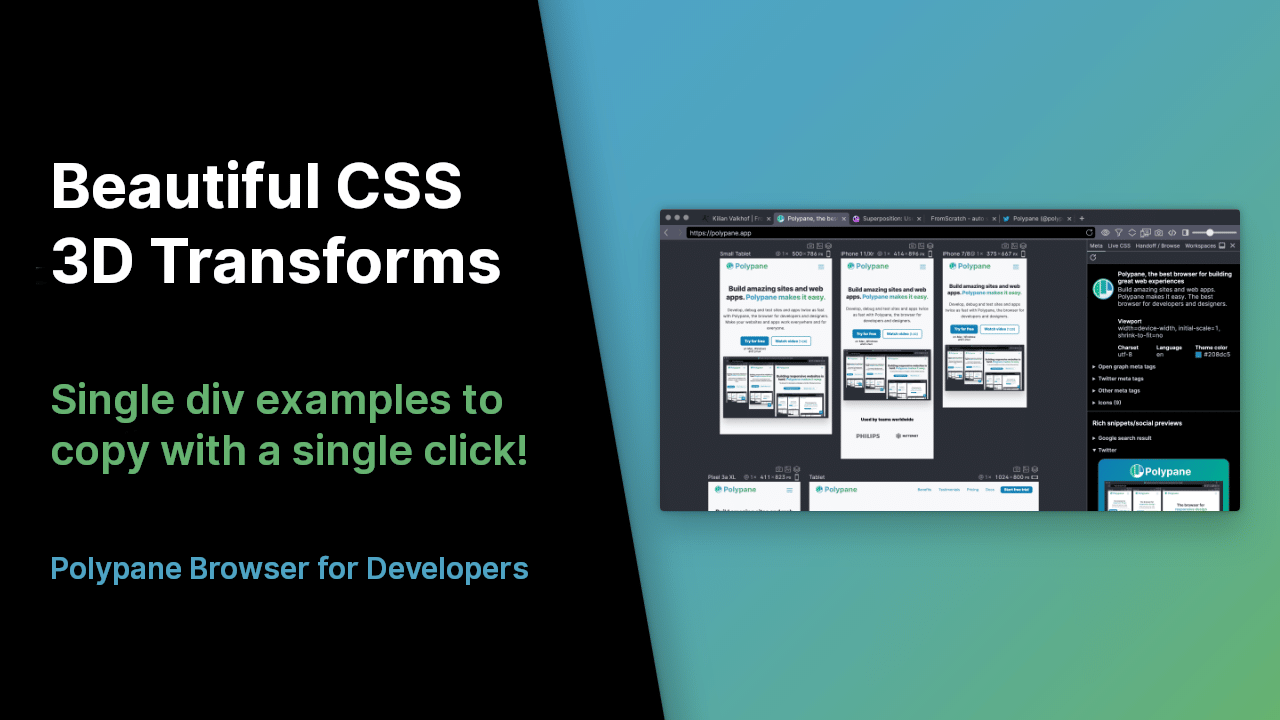 featured image for Beautiful CSS 3D Transform Perspective Examples