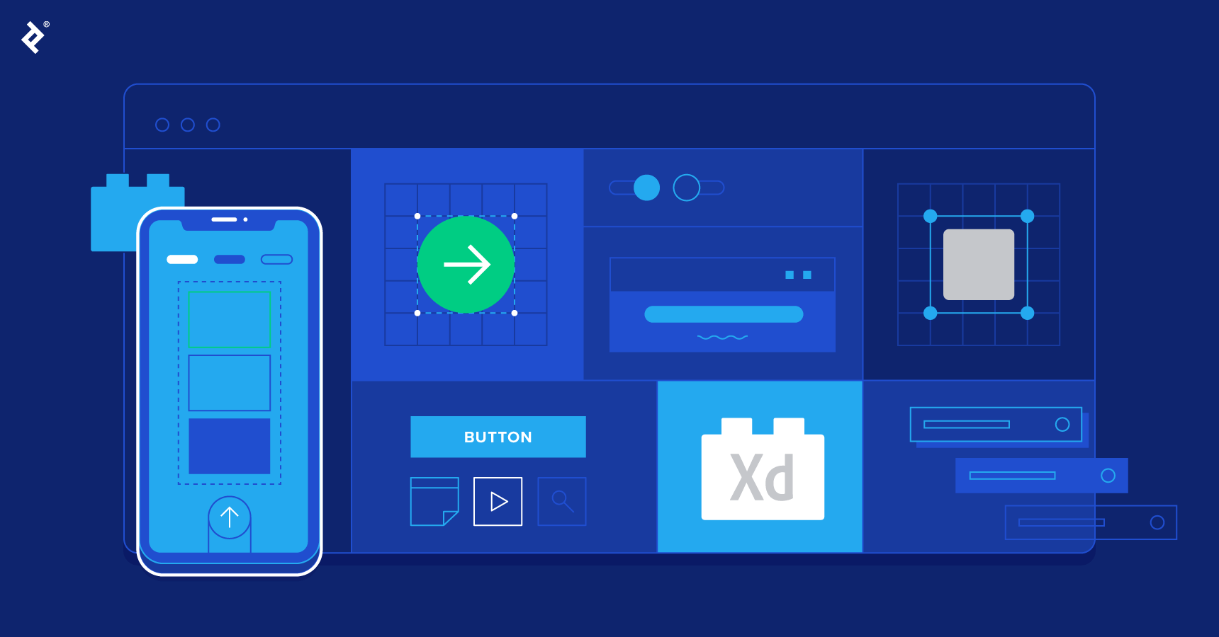 featured image for Productive XD Prototyping – An Adobe XD Components Tutorial
