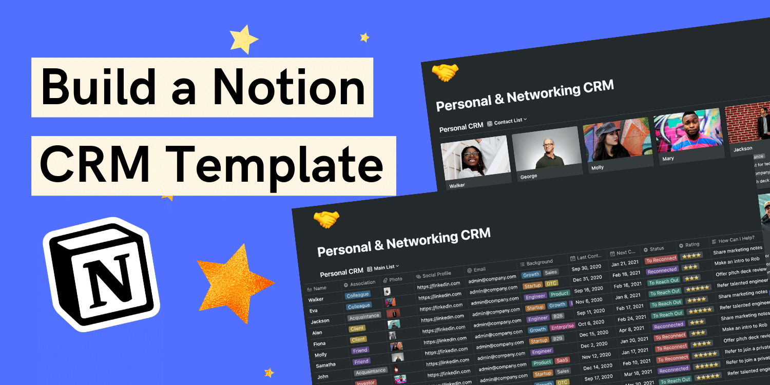Notion CRM template: How I use it to Grow My Career