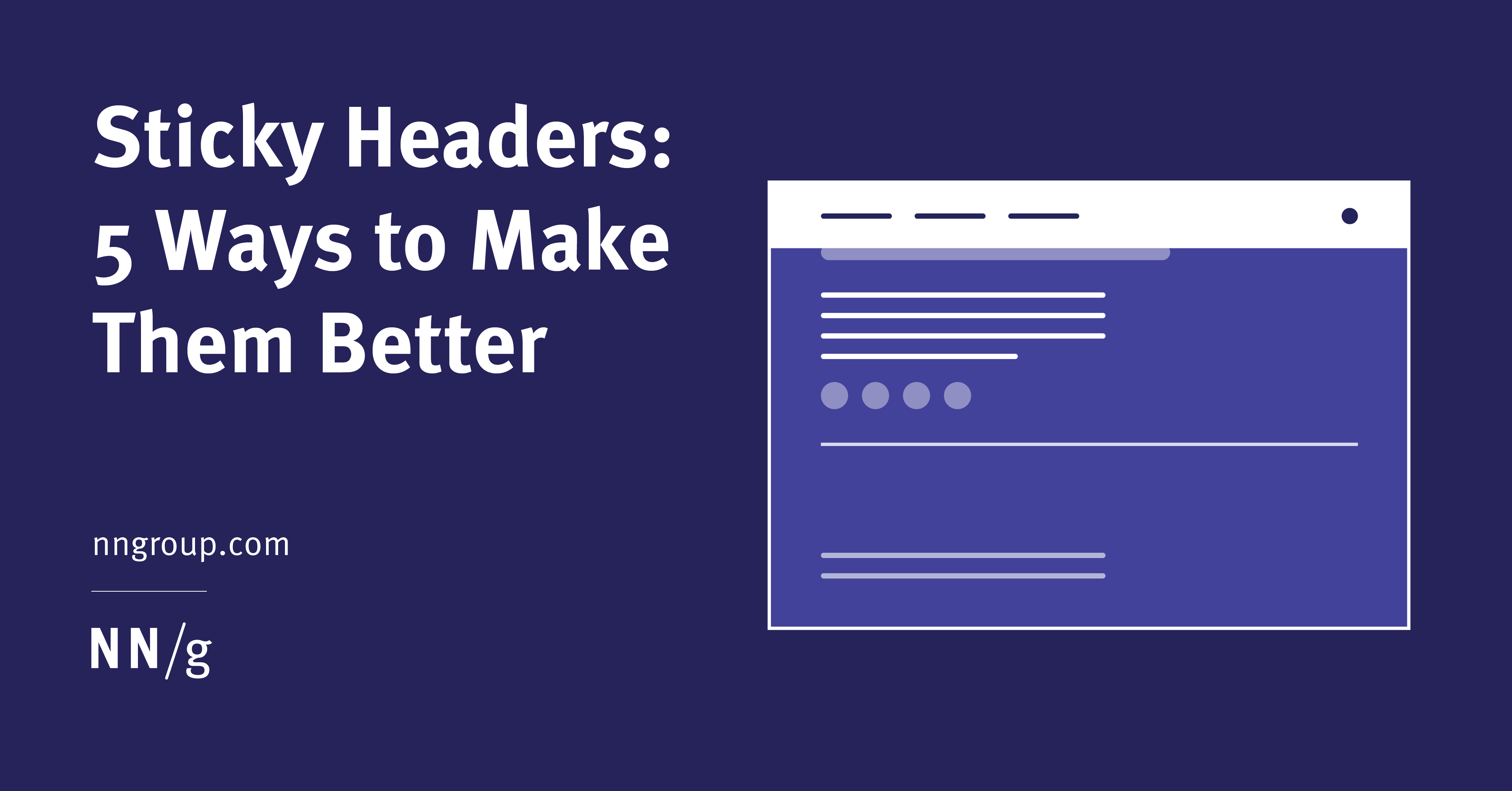 featured image for Sticky Headers: 5 Ways to Make Them Better