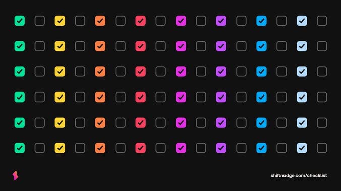 UI Checklist by Shift Nudge - 101 UI Checklist items