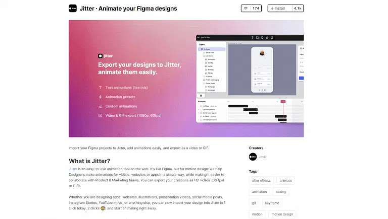 Jitter Plugin for Figma - Animate your Figma designs in Jitter