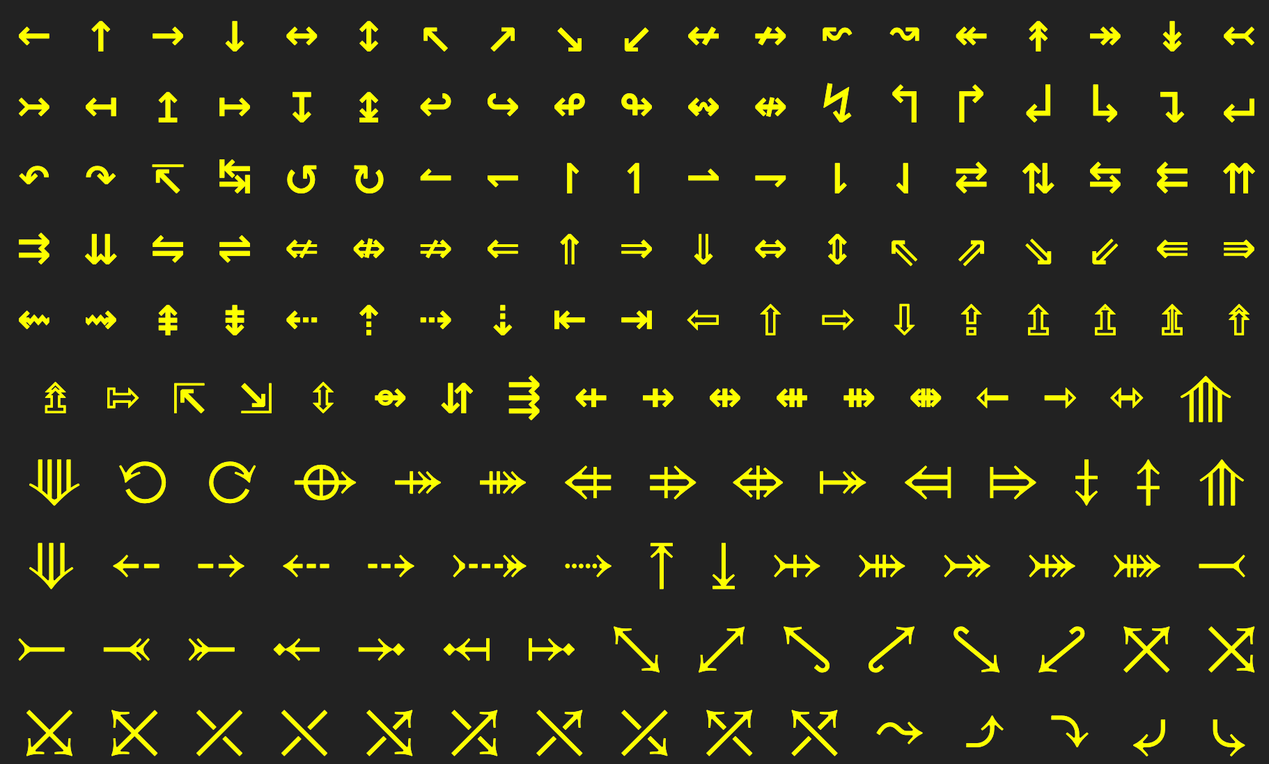 featured image for Unicode Arrows