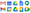A comparison between the older and new Google brand logos for Email, calendar, docs and hangouts.